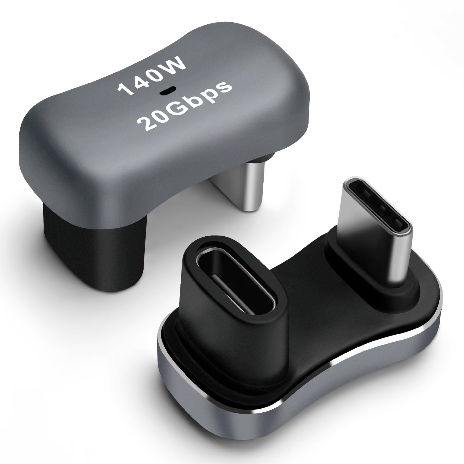 2x 180° USB-C Winkeladapter U-Form – Mit 100W PD & 10Gbps, Für Steam Deck, Laptop, Switch