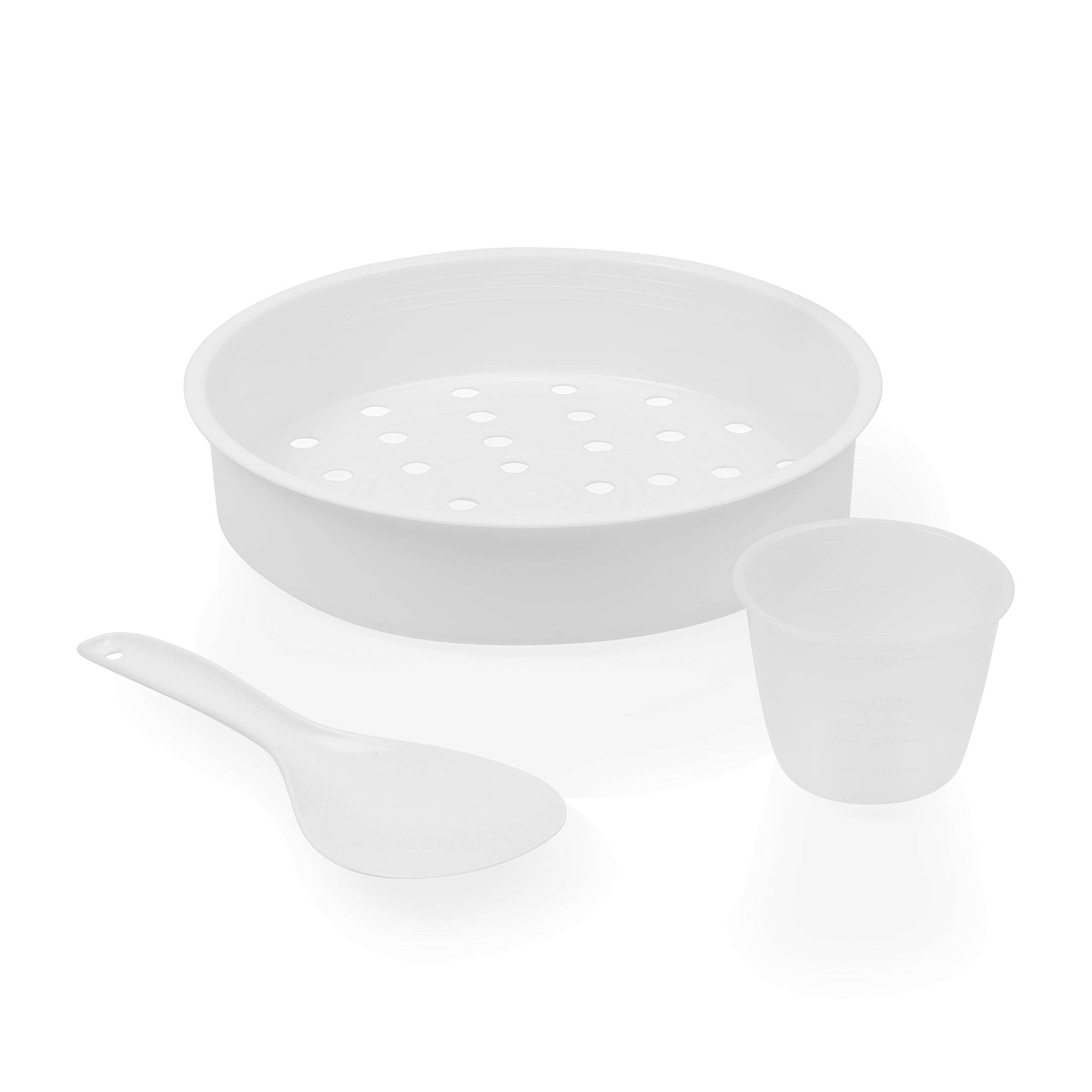 Tristar Arrocera Y Vaporera XL (2,2 L), Función Mantener Caliente 24 H, 7 Programas, Panel Digital, Temporizador, Para 8–10 Personas, Libre De BPA, Incl. Accesorios, Plata, RK-6138