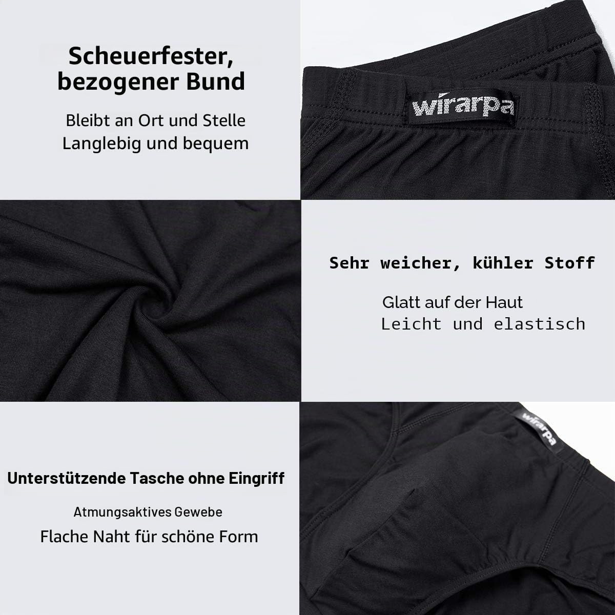 wirarpa Unterhosen Herren Slip Microfaser Männer Slips Stretcken Unterwäsche Größe S-XXXL