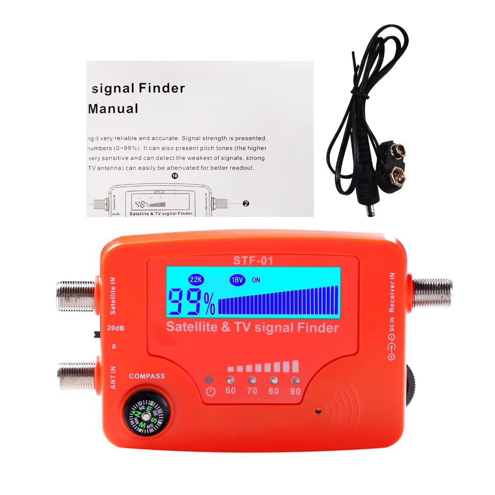 DollaTek TV Satellite Finder professionnel haute sensibilité boussole conception compteur de Signal Satellite pour TV Satellite Signal force mètre