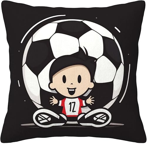 Miniatura 2 de RLDOBOFE I Love Soccer Print Decorative Throw Pillow Covers Corduroy Cushion Covers Soft Throw Pillow Case Sofa Pillow Case Square Cushion Case for