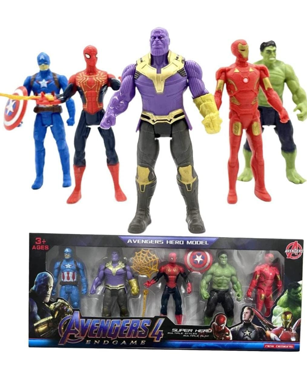 Avangers Toy Set of 5 Twist and Move Marvels Super Hero Characters Action Figure Play Set : Captain America, Hulk, Thor, Iron Man and Ant Man Best Gift for Birthday for Baby Multicolor (B0D5QKT86M) Amazon Price History, Amazon Price Tracker
