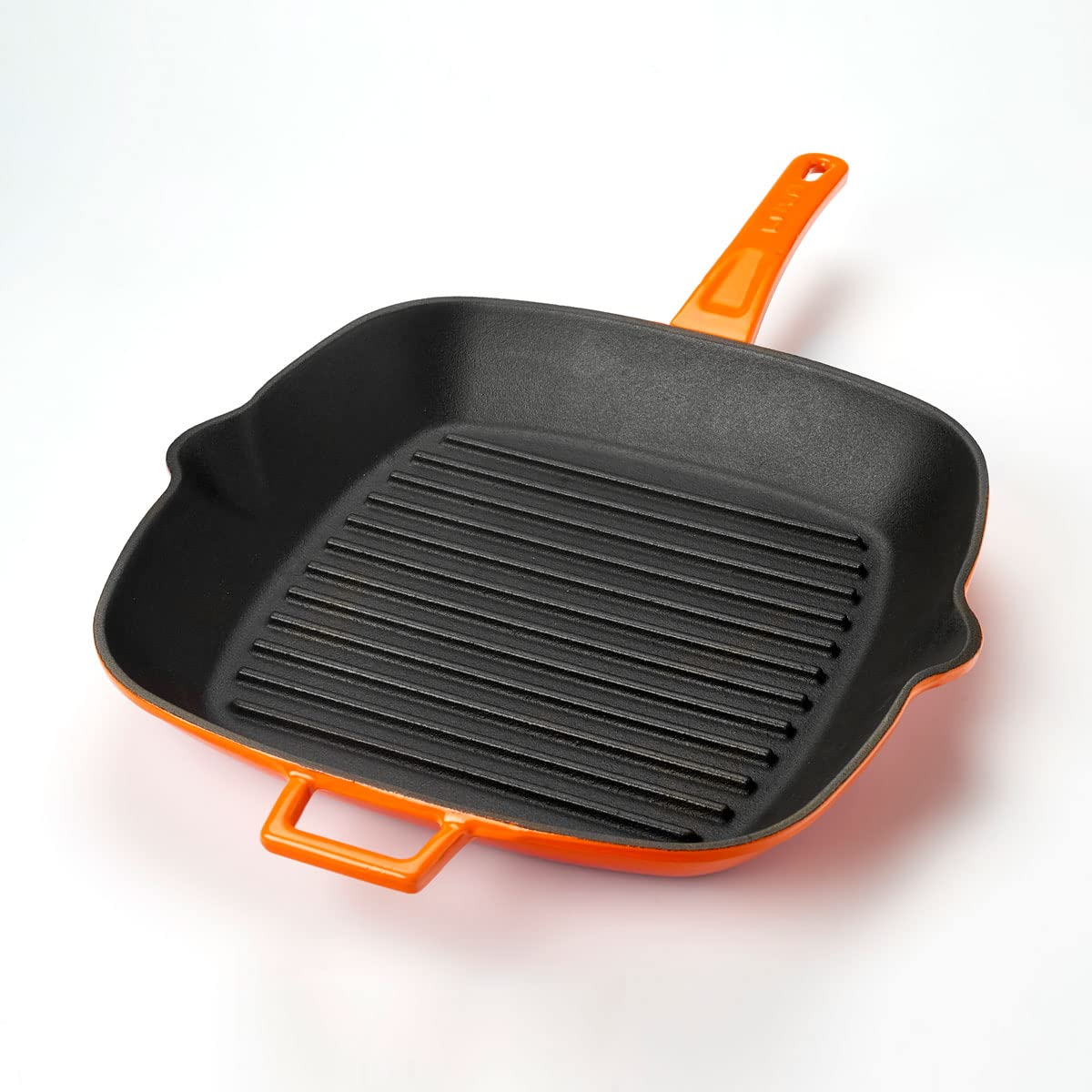 LAVA Cookware LV P GT 2828 K0 Bistecchiera, Integral Maniglie in Metallo, Dimensioni 28 x 28 cm, Ghisa, Colore: Arancione