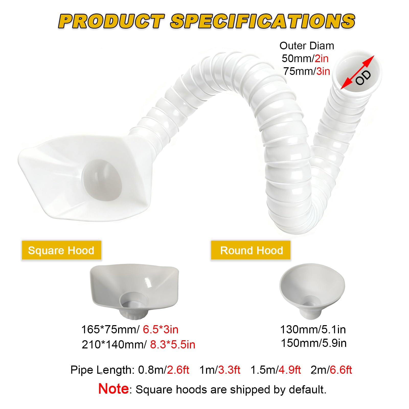 Manguera flexible para extracción de humos con brazo articulado con capucha de silicona para carpintería de fábrica
