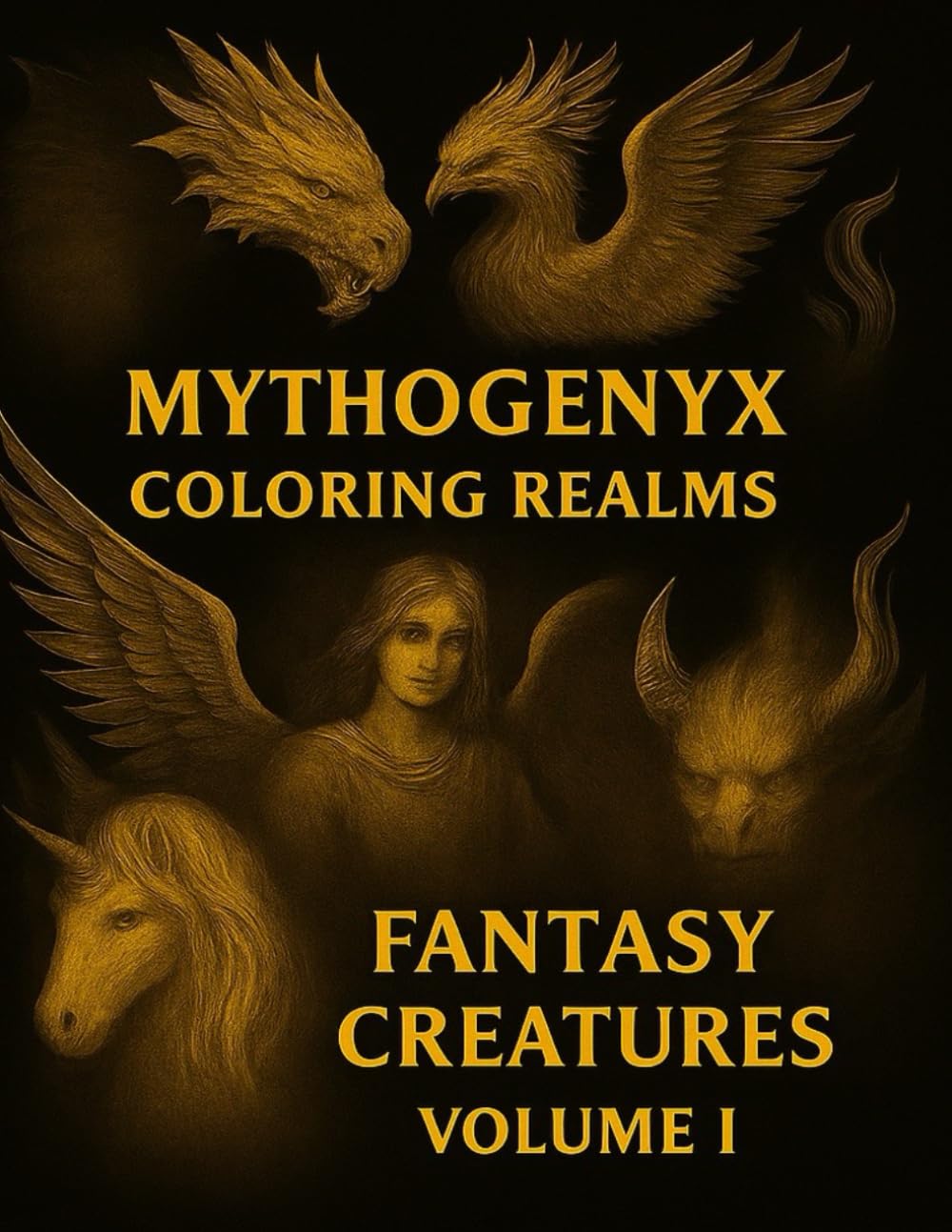 Mythogenyx Coloring Realms Vol. 1: Fantasy Creatures Edition