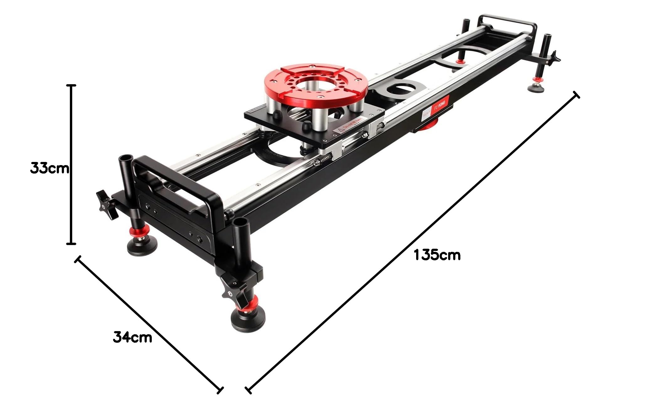 PROAIM Flyking 4ft Precision Camera Slider. Mitchell Mount. Built-in End Stop Dampers. Compatible with Mitchell/Bowl Tripod. Up to 70kg/154lb Payload (P-FK-4)