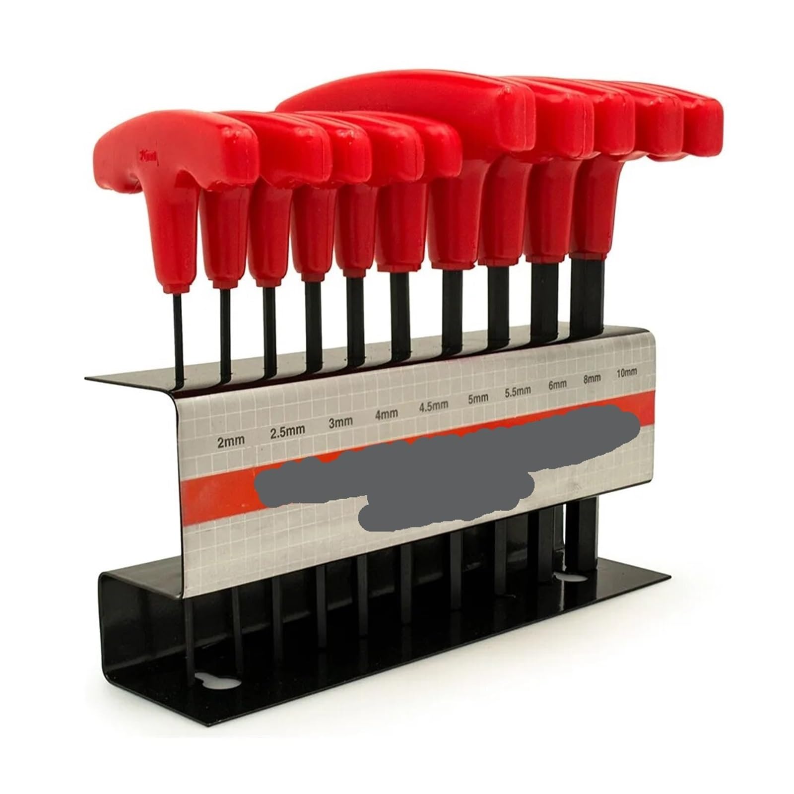 Genérico Compatible con herramienta de llave hexagonal mango métrico o en pulgadas 10 piezas soporte almacenamiento conveniente(10 pcs Torx-end)