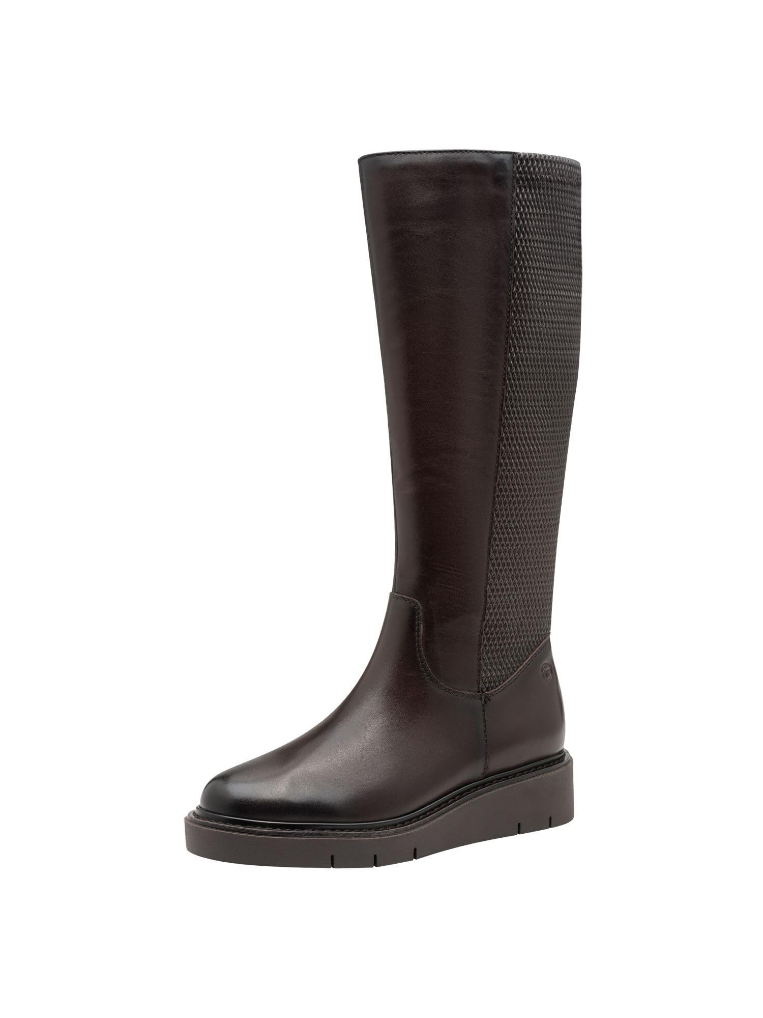 Tamaris Comfort Women’s Boots with Stretch Knee-High, Mocca Nappa, 7,5 UK