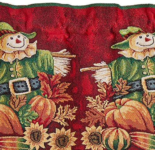 image for HomeCrate Fall Harvest Collection, Scarecrow Pumpkins Autumn Leaves an