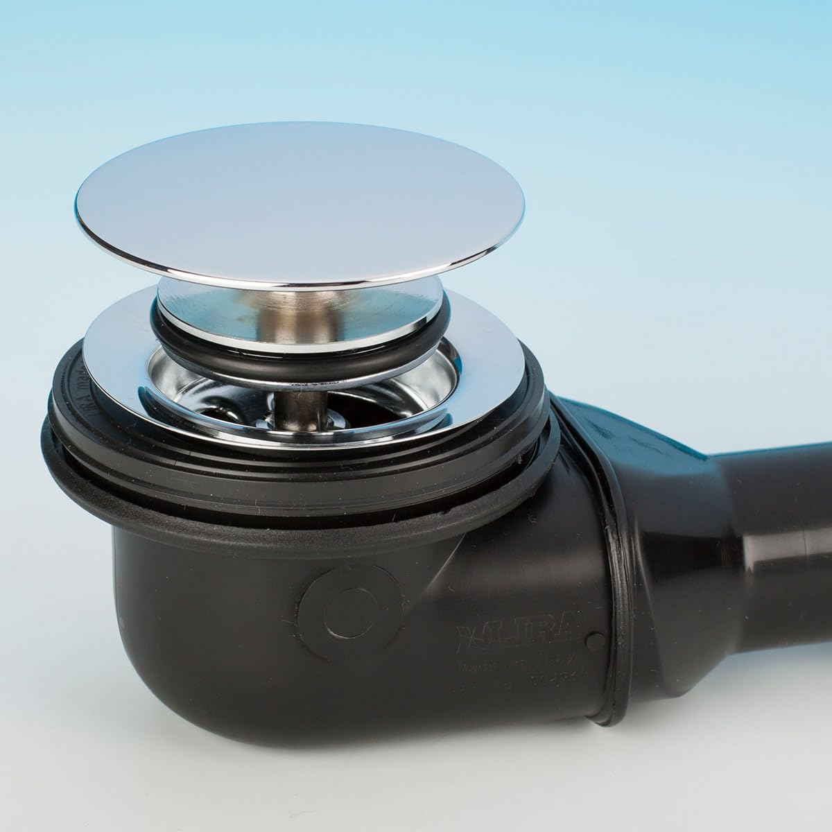 Siphon KIT Spazio Bagno NT + Raumsparstopfenventil SCHWARZ