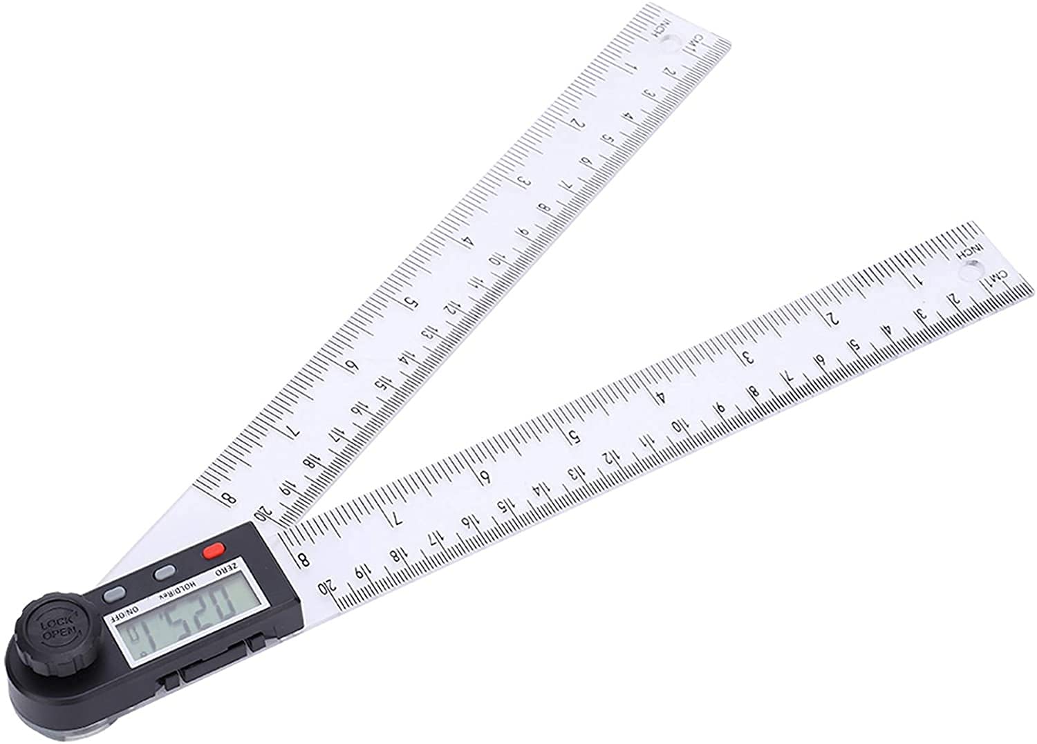 WJJ Alta precisione Digital Display 8 Pollici ZX PD290 Digital Angle Finder Angolo Righello Plastica for Laboratorio di Costruzione