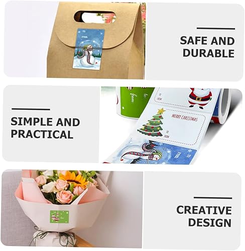 Miniatura 9 de STOBOK 10 Rolls Christmas Stickers Merry Christmas Labels Presents Labels Stickers Christmas Santa Tag Stickers Christmas Tag Labels Impresora De