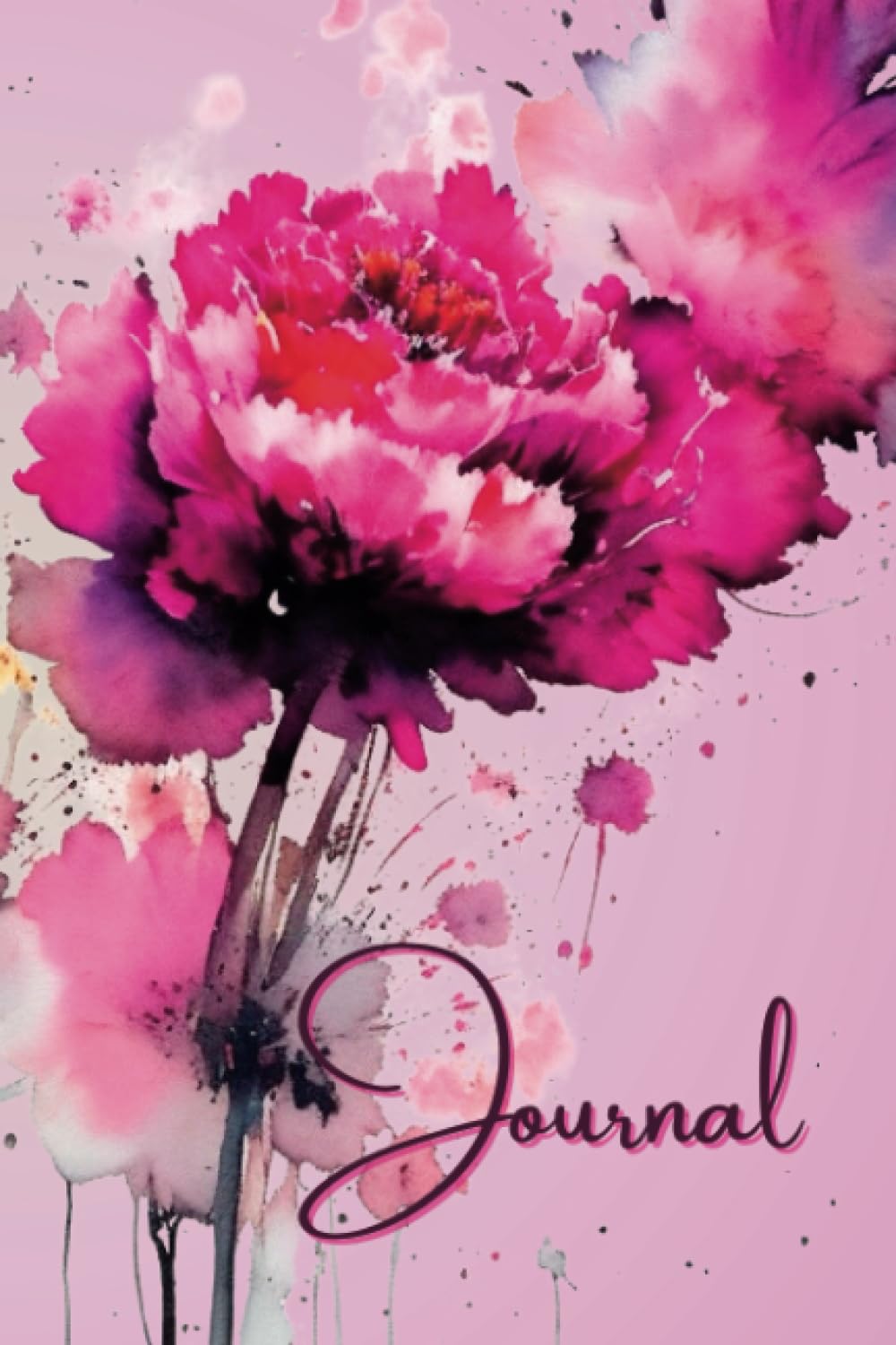 Floral Journal: Carnation Theme, 110 pages, 6x9