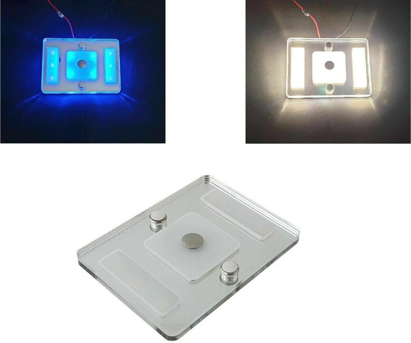 LED Ceiling Light 12V 24V Spotlight – Day/Night 4W Slim Dome Fixture with an Integrated Touch Switch Dimmer - 3000k Warm White Dimmable Lighting for Motorhome, RV, Campervan, Caravan & Boat