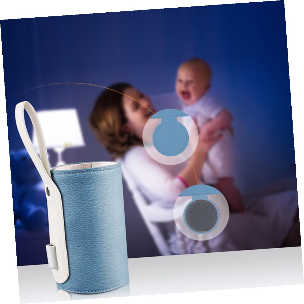 Portable Milk Bottle Warmer Sleeve USB Heated Insulated Cover for Breastmilk and Formula Quick Heating Travel Bottle Heat Keeper for Newborns and Car Use Fit