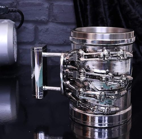 Miniatura 6 de Nemesis Now T-800 Terminator 2 Judgement Day - Taza con el logotipo de Cyberdyne Systems, resina pintada a mano con licencia oficial, decoración