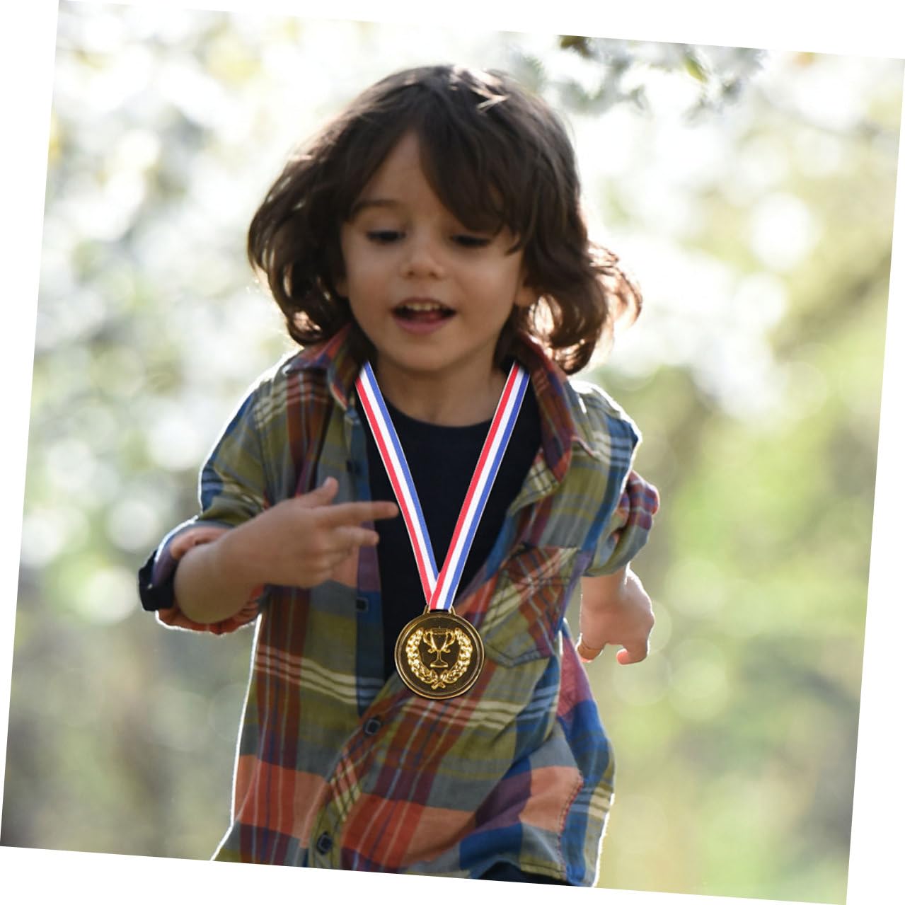 ABOOFAN 50piezas Juguetes De Medallas para Medallas Deportivas De Metal con Cintas Cuello Premios para Fiestas De Fútbol Competiciones y Eventos Deportivos
