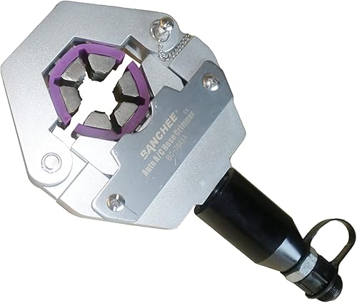 Miniatura 3 de BANCHEE Herramienta de prensado de manguera hidráulica Herramienta de crimpado de CA para accesorios de manguera de púas y cuentas, reparación de