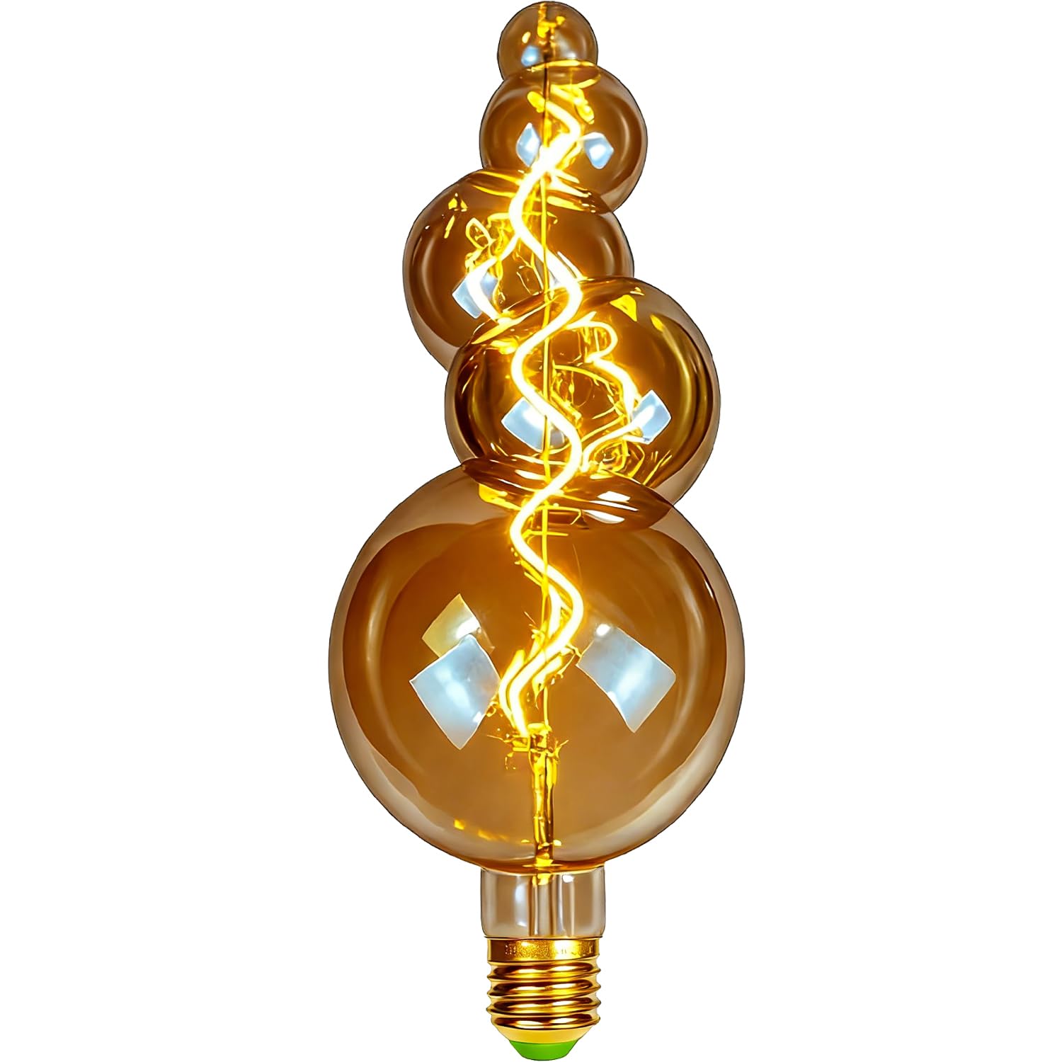 Lampadine LED Vintage 4W Dimmerabile 2000Kelvin Super Warm Big Globe Lampadina LED 220/240V Edison Vite E27 Presa Speciale Lampadina Decorativa G125 (d'oro)