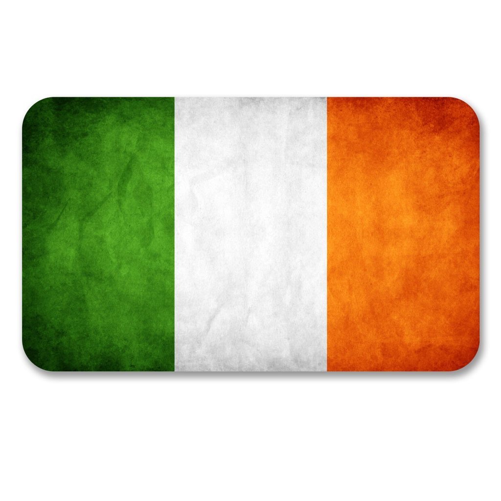 2 x 10cm/100mm Irish Flag Window Cling Sticker Car Van Campervan Glass #6185