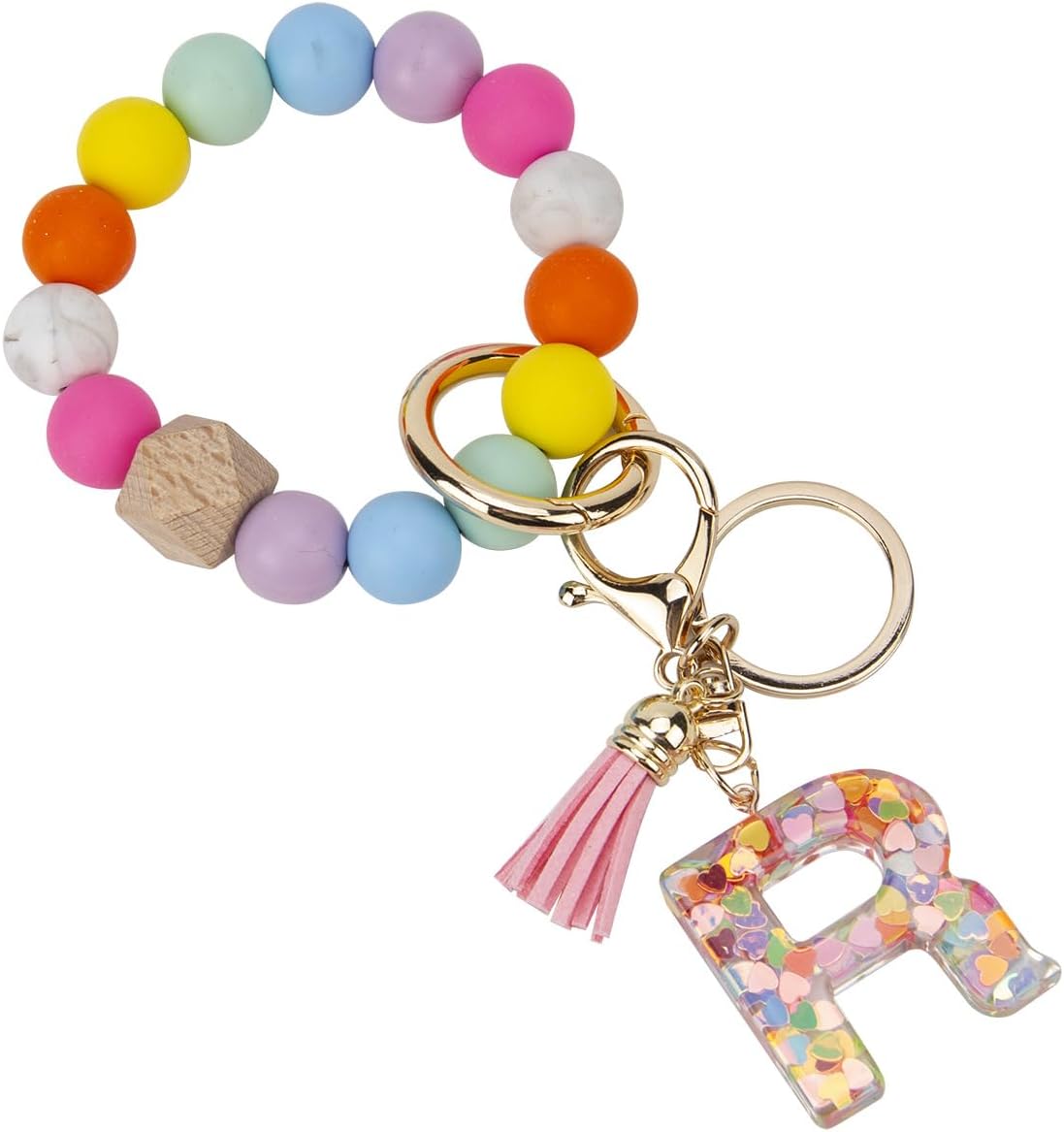 Y2K Colorful Beads Initial 26 Letters Charms A-Z Bracelet Tassel Glitters Keychain for Women Girls Y2K Colorful Beads Initial 26 Letters Charms A-Z Bracelet Tassel Glitters Keychain for Women Girls