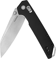 Vista 10 de Kershaw Iridium Reverse Tanto - Cuchillo de bolsillo plegable, elegante hoja de acero D2 de 3.4 pulgadas, mecanismo de bloqueo DuraLock, mango