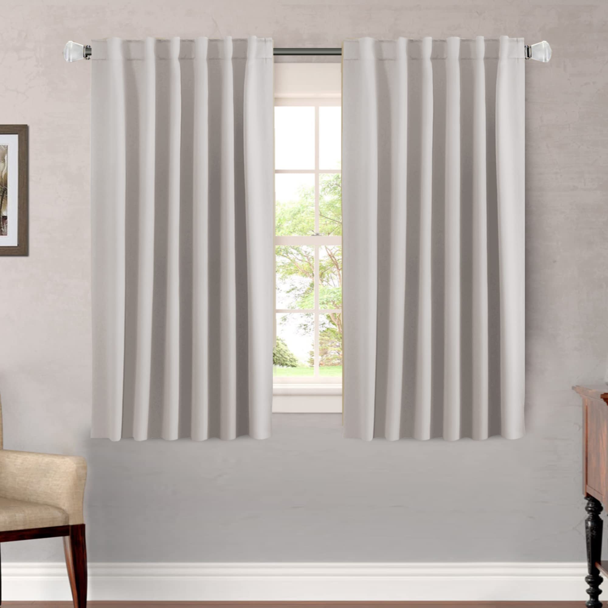 H.VERSAILTEX Blackout Curtains Thermal Insulated Window Treatment Panels Room Darkening Blackout Drapes for Living Room Back Tab/Rod Pocket Bedroom