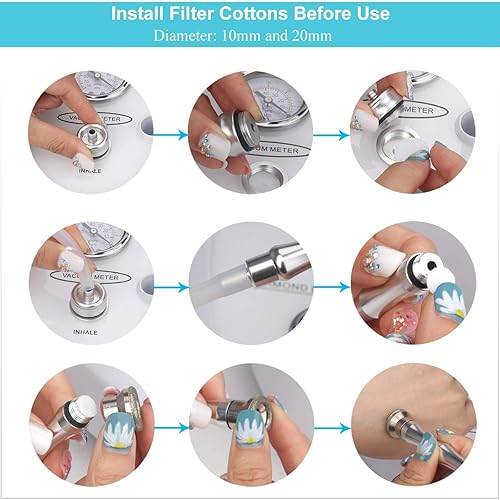 Miniatura 5 de Mcwdoit - Máquina de microdermoabrasión de diamante 65-68 cmHg potencia de succión dermoabrasión profesional para pelar la piel rejuvenecimiento