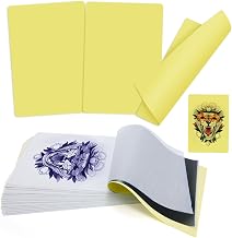 TATELF 3 x Synthetic Tattoo Skin 3 mm – Double Sided Fake Tattoo Skin 20 x 30 x 0.3 cm with 20 Sheets of Tattoo Transfer Paper for Beginners and Artists