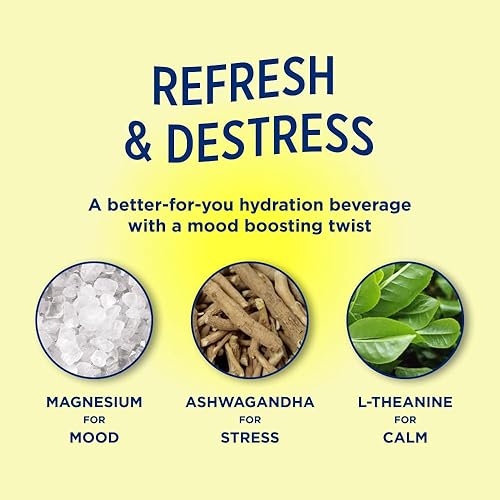 Miniatura 6 de Leisure Project, Bebida de hidratación, paquete variado (latas de 16 onzas, paquete de 12)  Mango tropical, limonada y arándano silvestre  Sin gas,