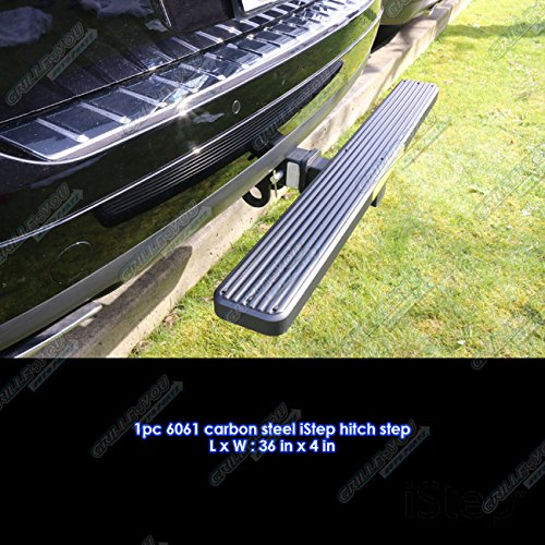 APS iStep Black 36in Rear Hitch Step Class 3 & 4 & 5 Receiver Tube (Hitch Step Roof Rack Bumper Guard Protector)