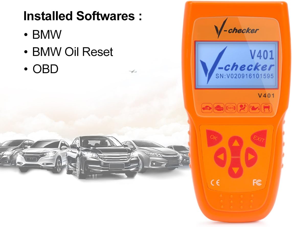 V401 BMW EOBD OBD2 Scanner Car Engine Fault Code Reader CAN Diagnostic Scan Tool