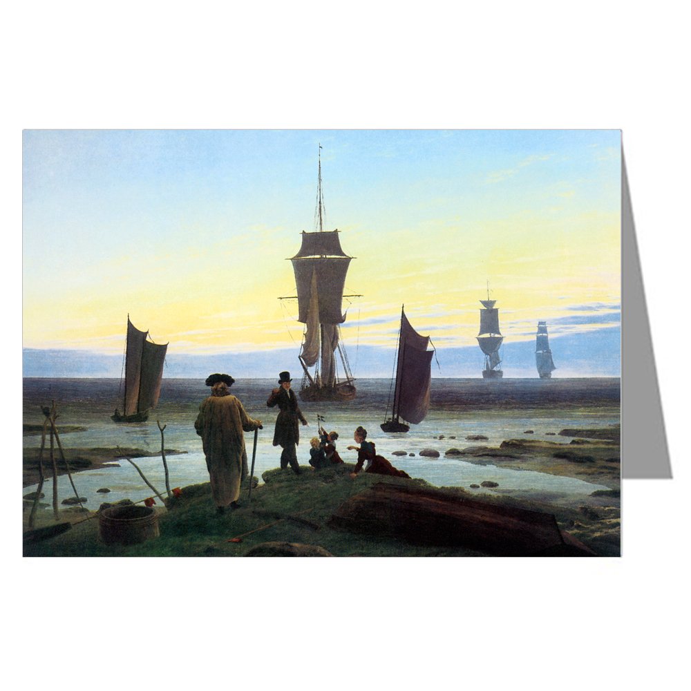 Caspar David Friedrich fine Art Painting Titled The Stages of Life 1835 Greeting Card Boxed Set