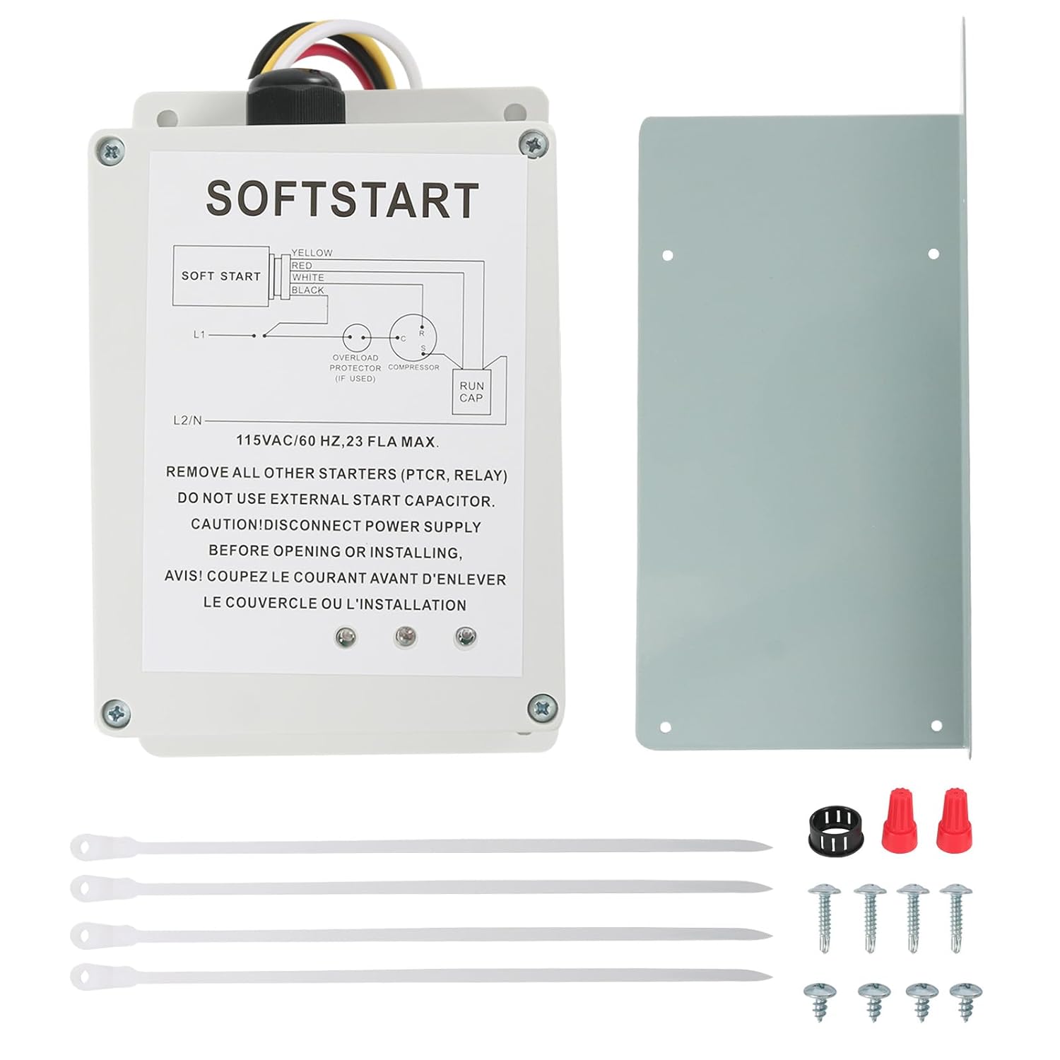 1497-3601 AC Capacitor Soft Start Control Kit Soft Start Compatible with Coleman-Mach 1497-3601 for RV Air Conditioning Auxiliary Starter