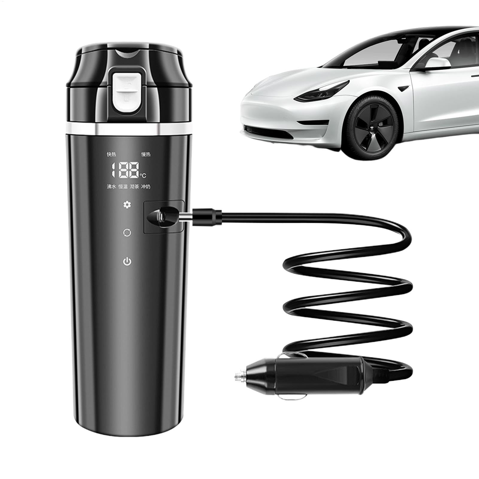 Hervidor eléctrico para coche, taza de calefacción de coche portátil