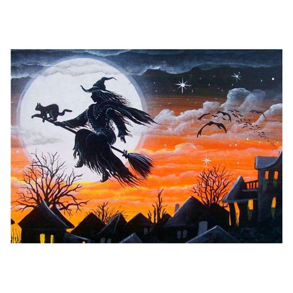 HEIBAGO 5D Halloween Diamond Art Painting Kits voor Audlts, DIY