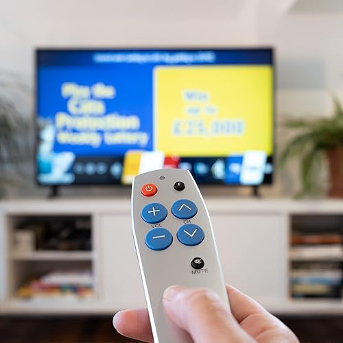 Miniatura 2 de Control remoto de TV con botón grande, fácil de usar y configurar, universal, control remoto de televisión básico, regalos amigables con la demencia
