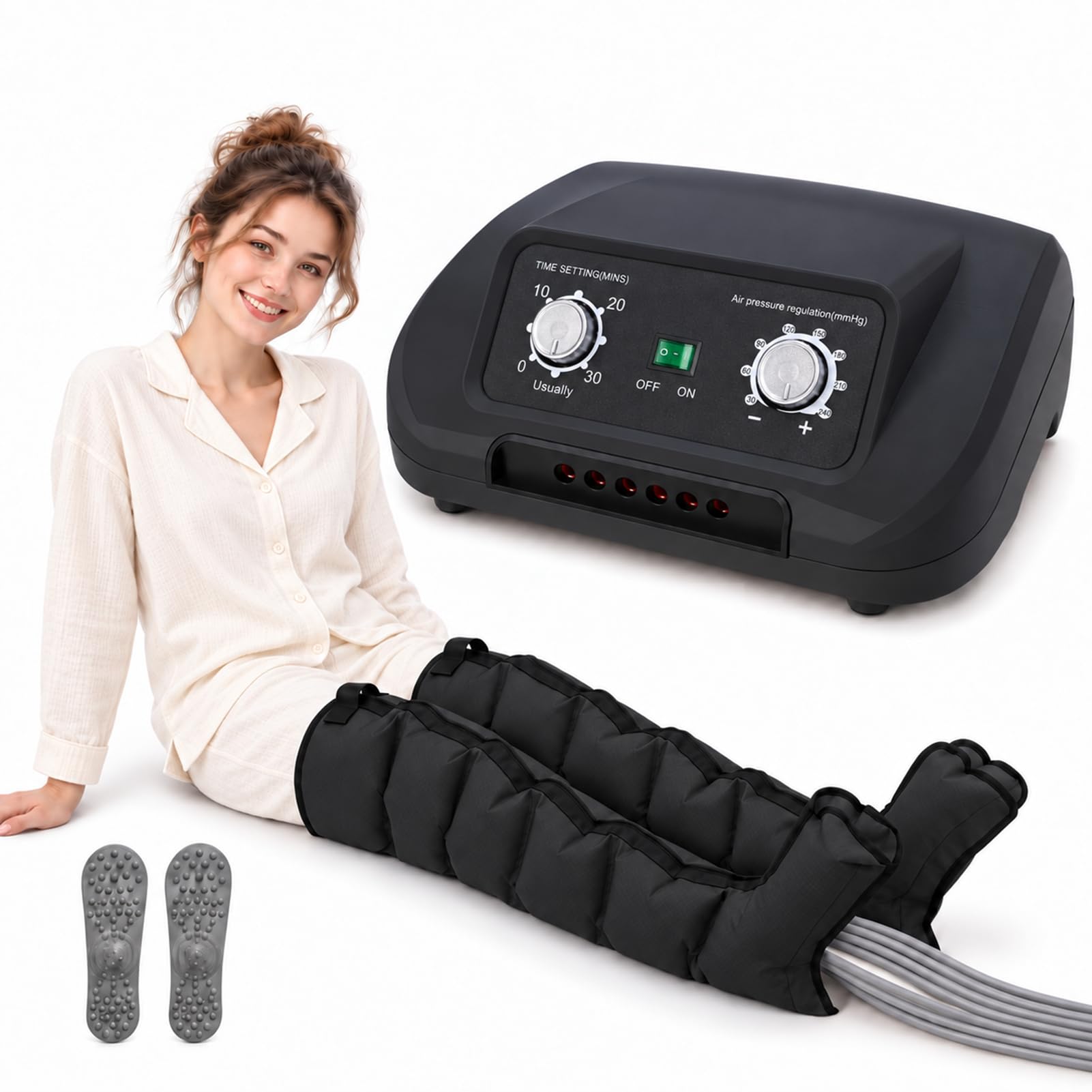 Macchina di compressione delle gambe, massaggiatore linfatico a 6 camere, M