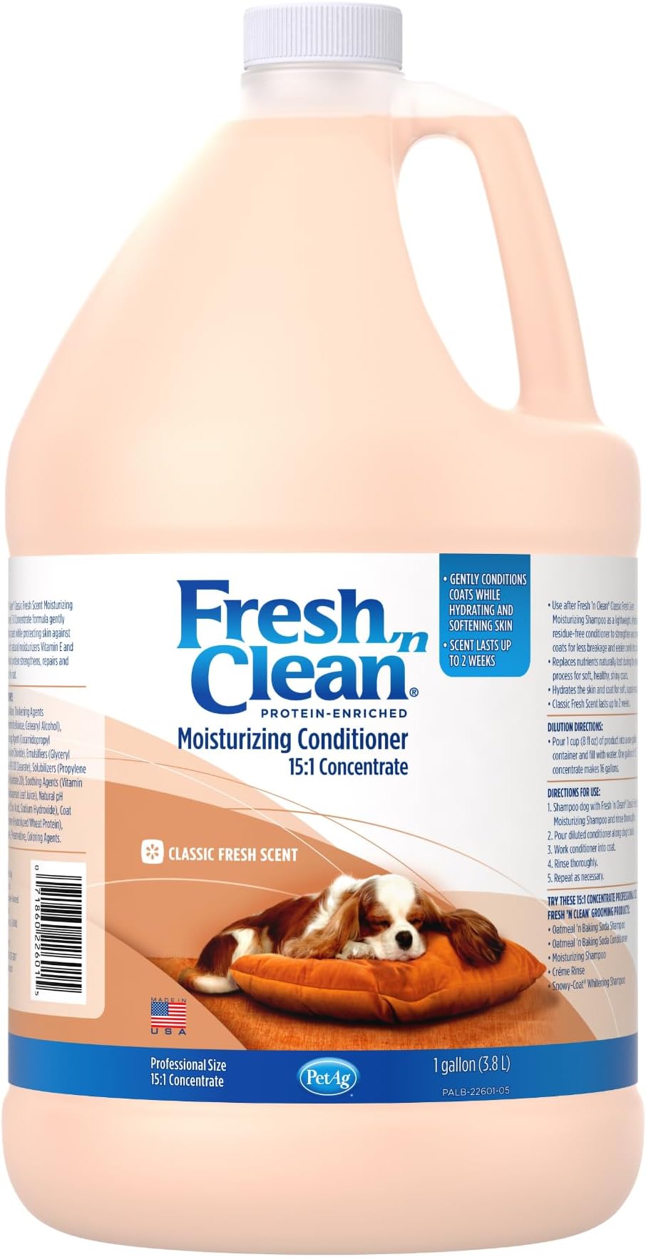 Lambert Kay Fresh N' Clean Conditioner, 15:1 Concentrate Gallon Size, Fresh Clean Floral Scent