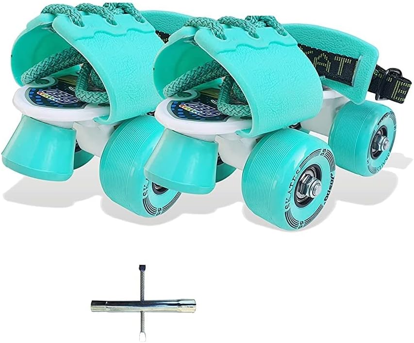 jaspo Unisex GForce Adjustable Outdoor Wheel Roller Skates (Cyan
