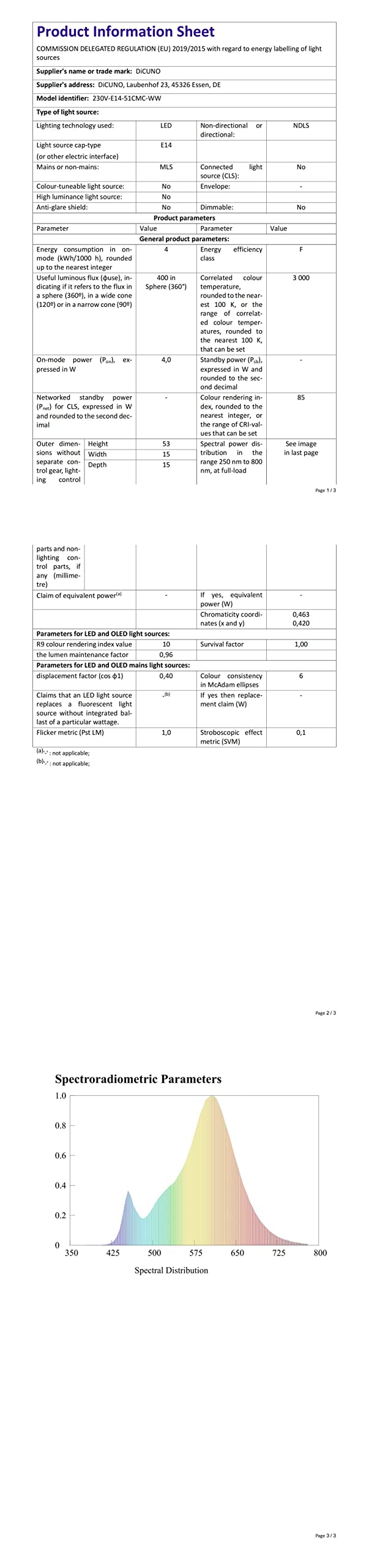 Caldarax 2 Pack Cooker Hood Bulbs 40Watt, Dimmable E14 Small Edison