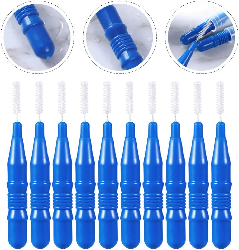 Milisten 50Pcs Interdental Brush Toothpick Tooth Flossing Picks Oral Dental Hygiene Cleaning Brush Oral Care Floss Teeth Tool 2. 5mm Blue - Image 4