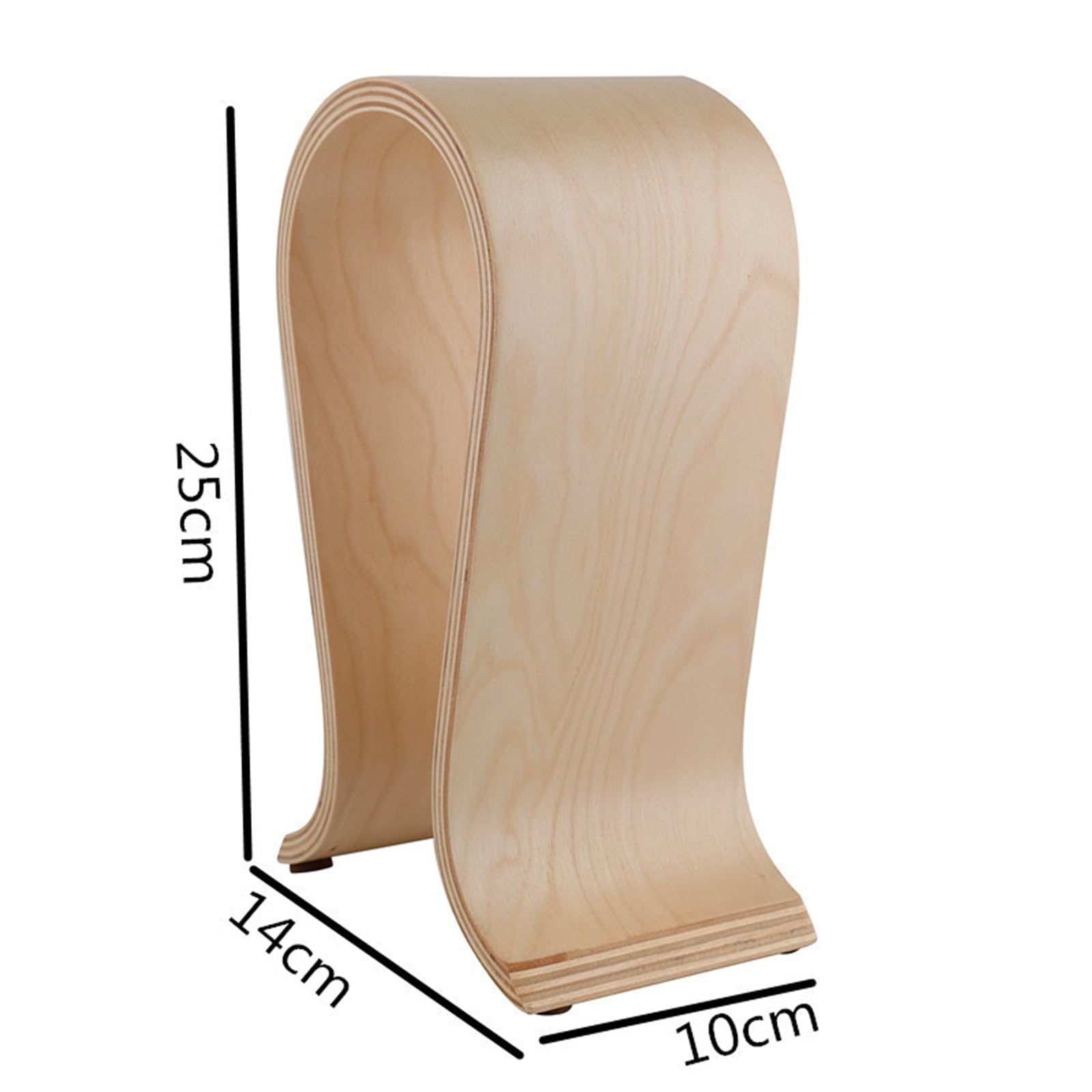 Support de Casque en Bois de Noyer, Support pour Casque Audio, Porte Casque Universel, Forme de U, Écologique, Durable, Antidérapant, pour la Maison, Le Bureau, la Boutique (Bouleau)