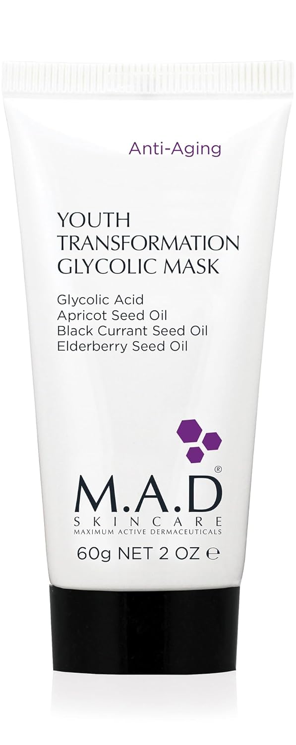 M.A.D Skincare Anti-Aging Youth Transformation Glycolic Mask 2 oz.