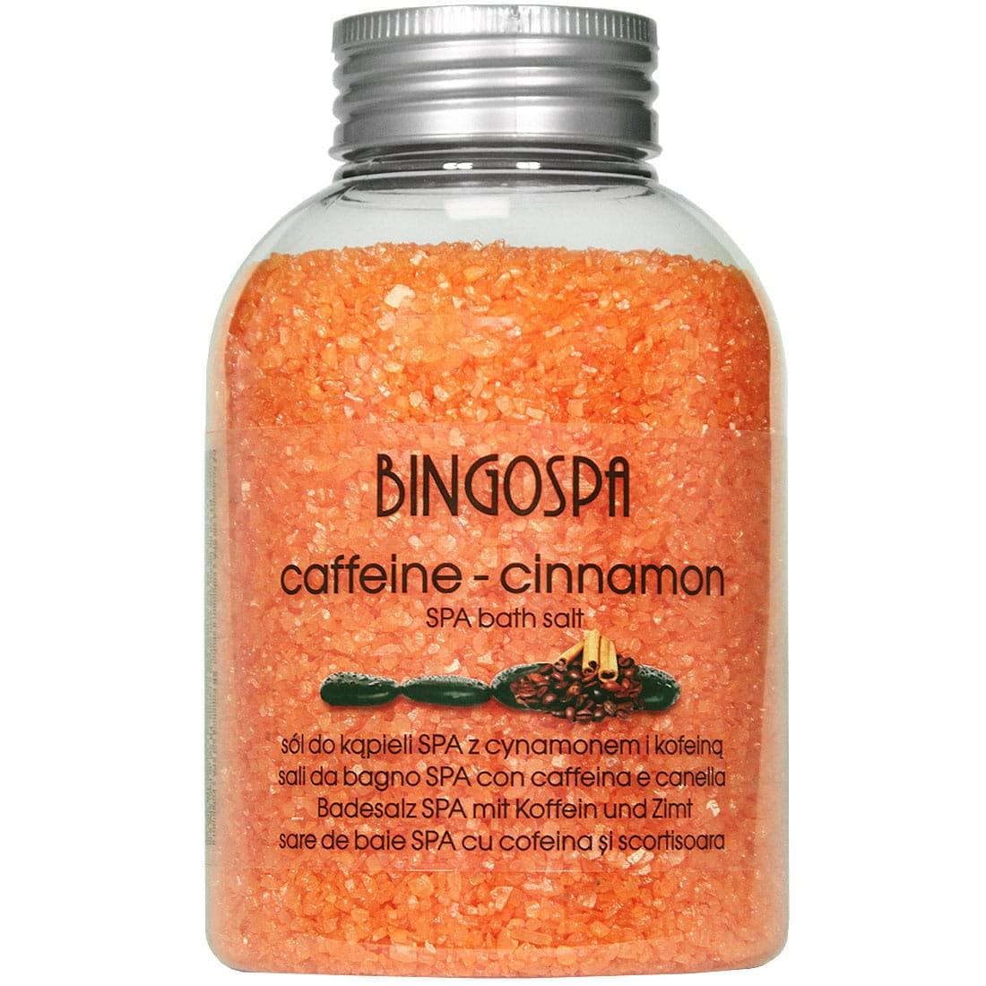 Caffeina anticellulite e sale da bagno alla cannella 600 g BINGOSPA