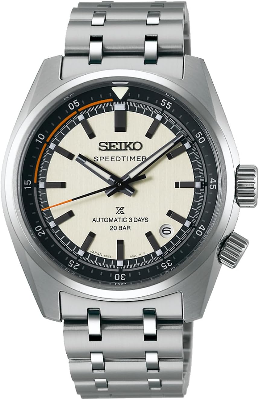 Speedtimer Automatic Men's Watch, White Dial, Round Case, SPB513J1