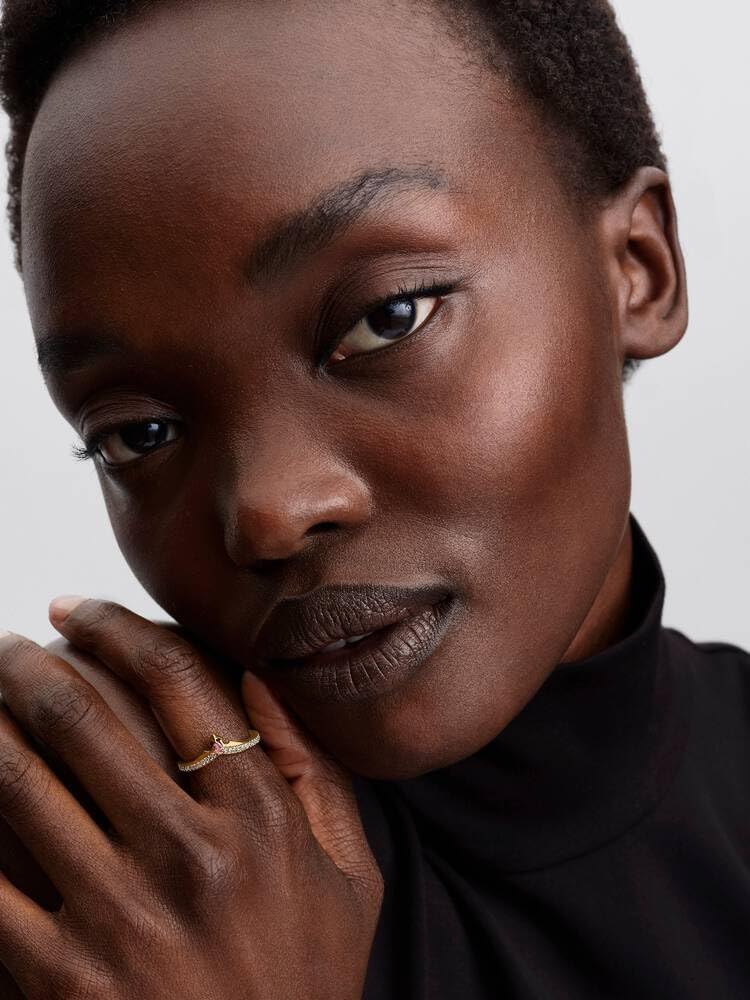PANDORA Damenring Disney Prinzessin Aurora Tiara Goldfarben 164334C01