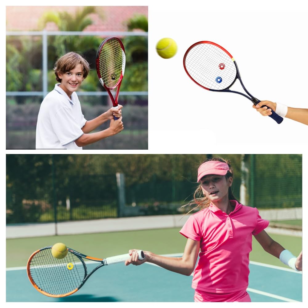 Vibrationsdämpfer aus Gummi in Reifenform, langlebig, Tennisschläger, Stoßdämpfer, weiches Tenniszubehör, ideal für Tennisspieler, 4 Stück