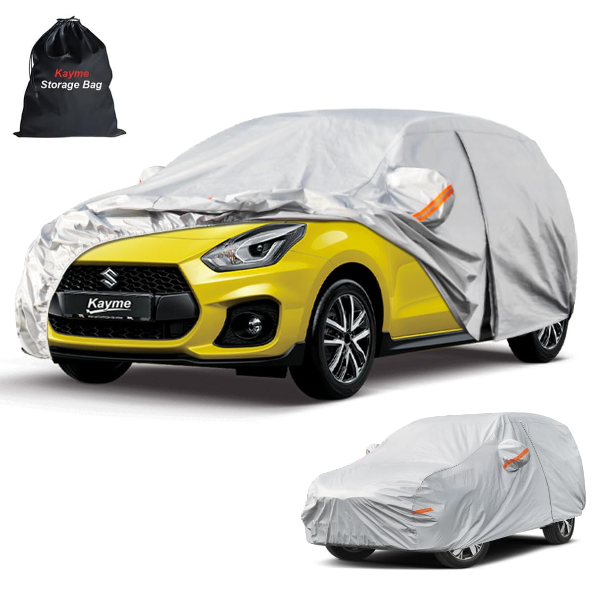 Kayme Funda Coche Exterior, Compatibles con Audi A5 (2009-2025), Cubierta para Coche Impermeable Transpirable Anti-UV Antipolvo de 6 Capas, Cubre Coche con Cremallera y Forro de Algodón. — view 11
