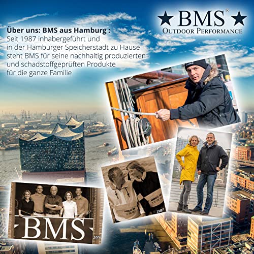 BMS Regenmantel 100% wasserdicht - schwarz - 38